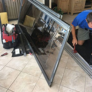 sliding glass door frame repair San Jacinto